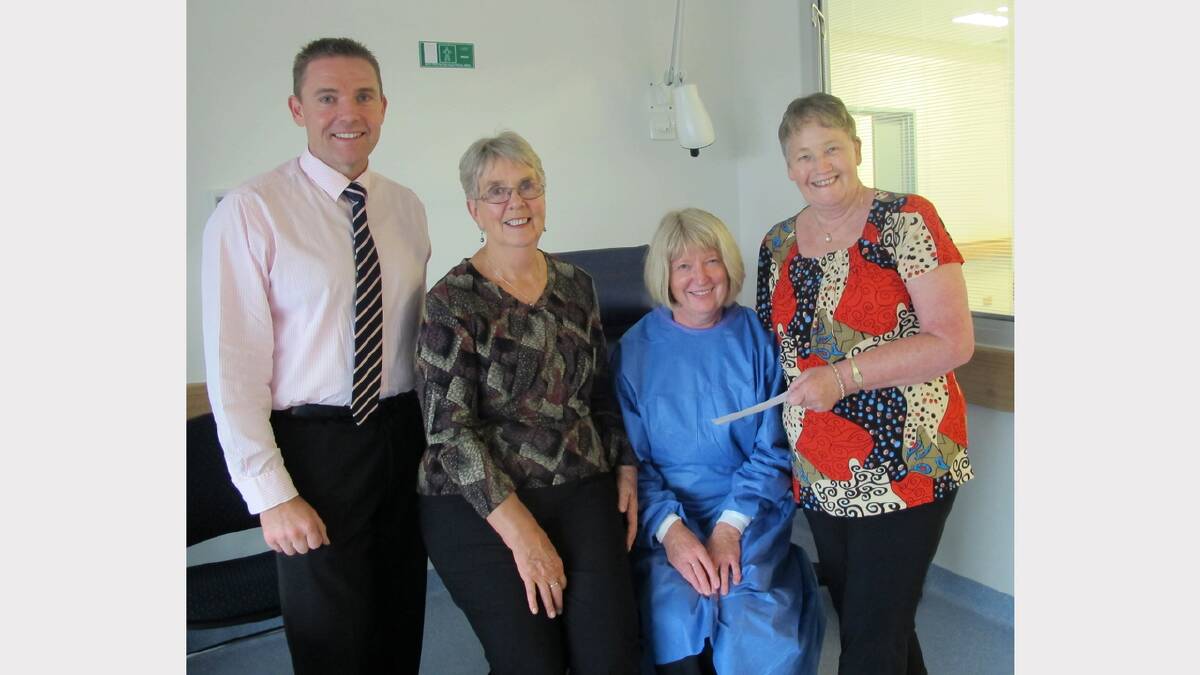 Pictured at the cheque handover L-R Rohan Fitzgerald, Jocelyn Fuller, Jan Sherwell and Liz Ingram.