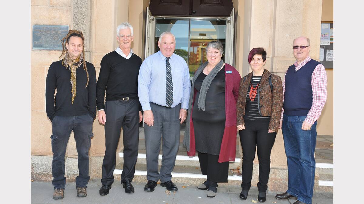 Pictured in Stawell L-R Dr Matteo Volpi, Geoffrey Taylor, Mayor Cr Kevin Erwin, chief executive officer Justine Linley, Elisabetta Barberio and David Varvel.