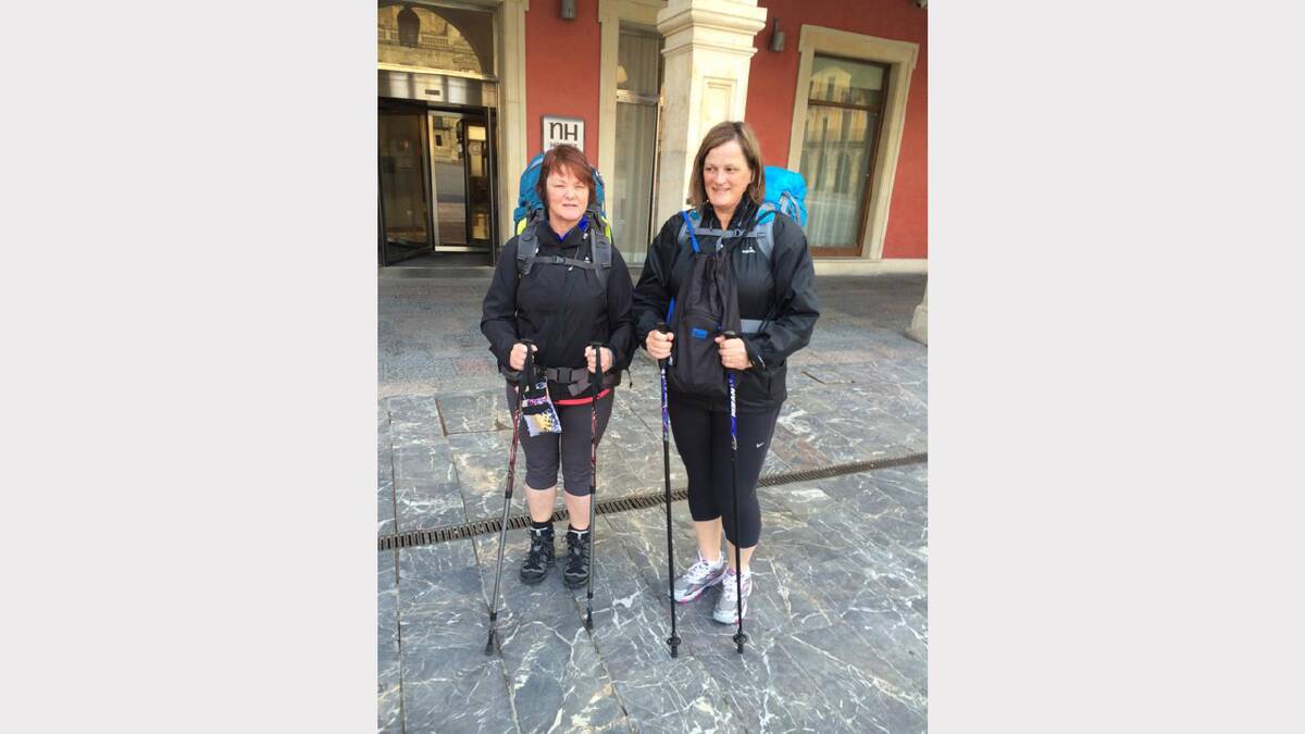 Leanne Nuske and Andrea Monaghan in Spain.