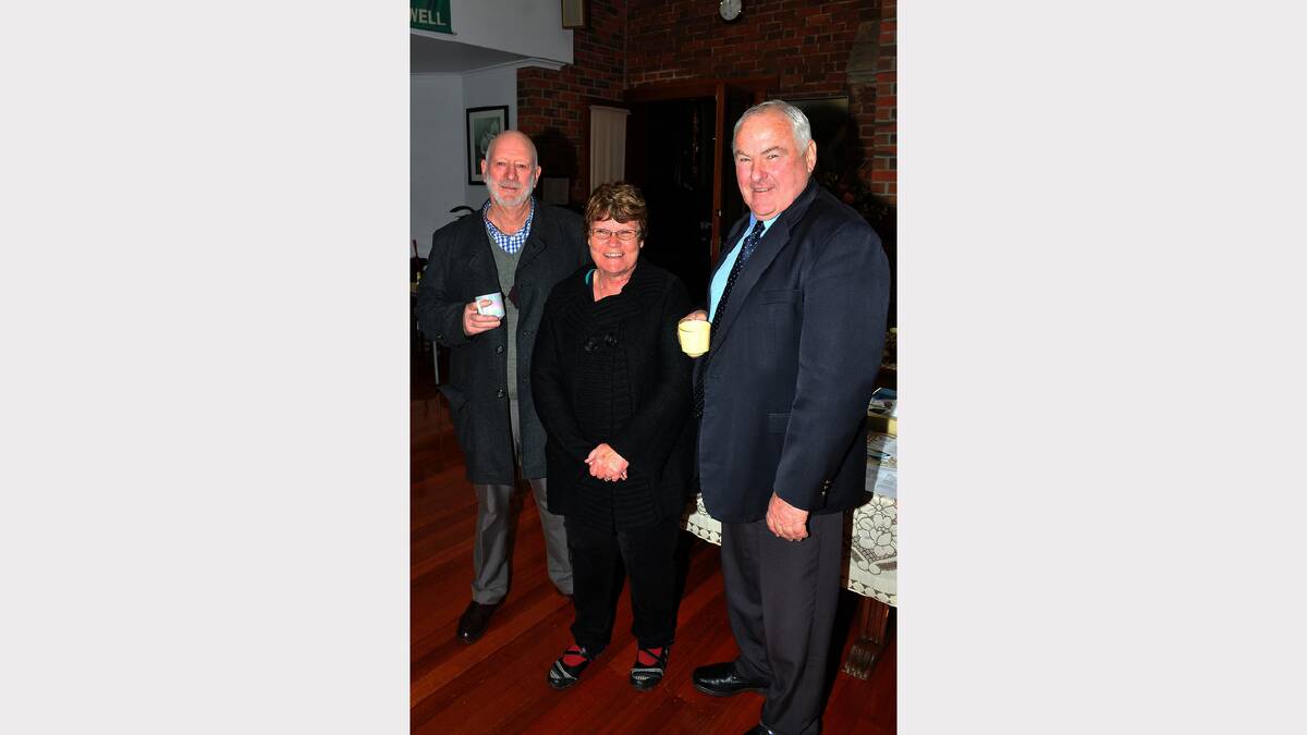 Pictured at the celebration L-R Allan Loats, Jenny Dunn and Mayor, Cr Kevin Erwin.