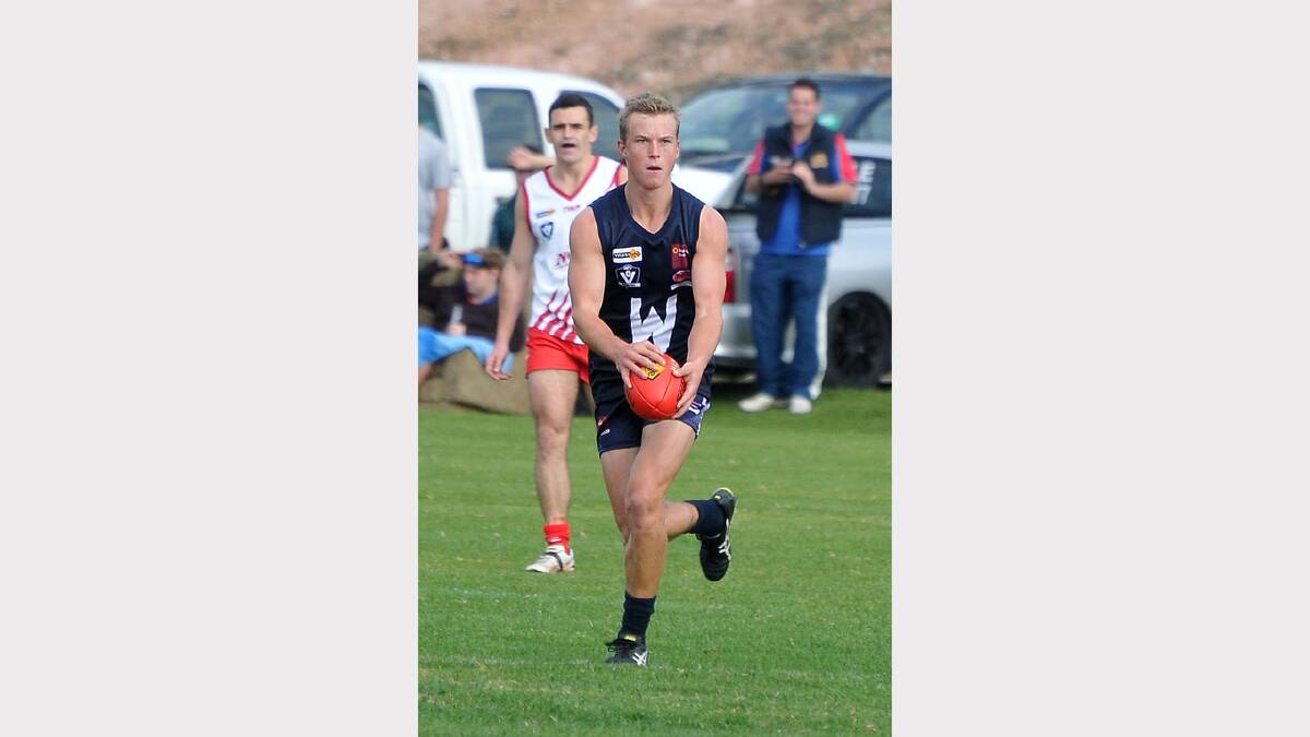 Stawell captain Tom Eckel in action for the Wimmera.