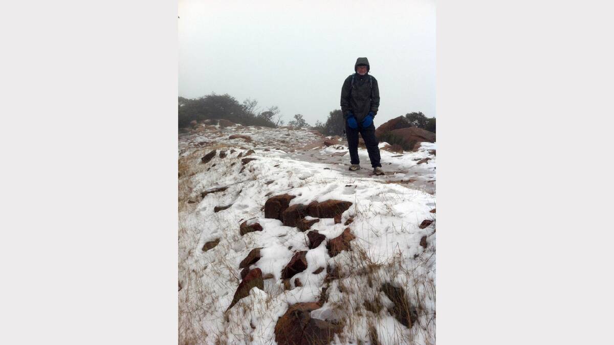 Bert Sprague is pictured enjoying the snow on top of Mount William in the Grampians.
