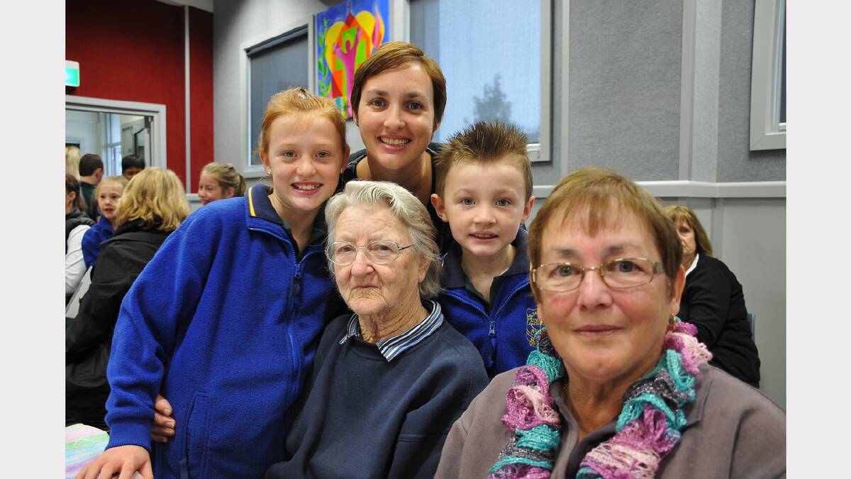 There were four generations of the one family at the breakfast (back) L-R Macey, Amy Hurley and Jed; (front) Jean Bywaters and Judy Bywaters.