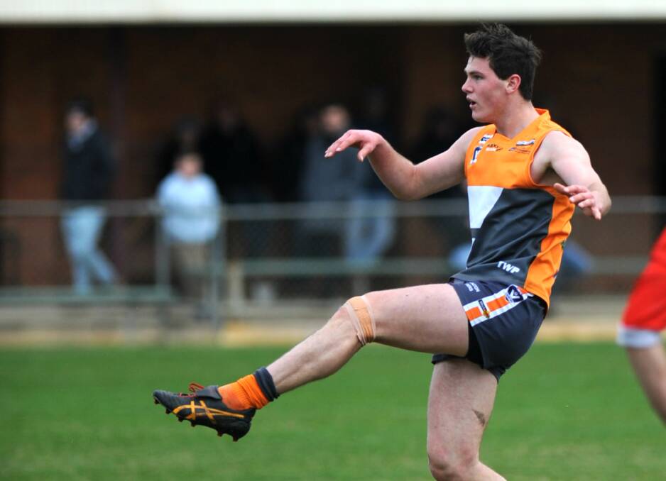 GOALS: Sam White will be a critical target up forward for the Southern Mallee Giants against the Saints. Picture: STUART McGUCKIN