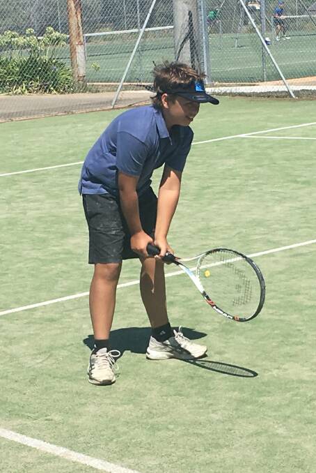 BRILLIANT: D’artagnan Walls displayed some brilliant tennis in round four of the Stawell Tennis Club’s Friday night competition. 