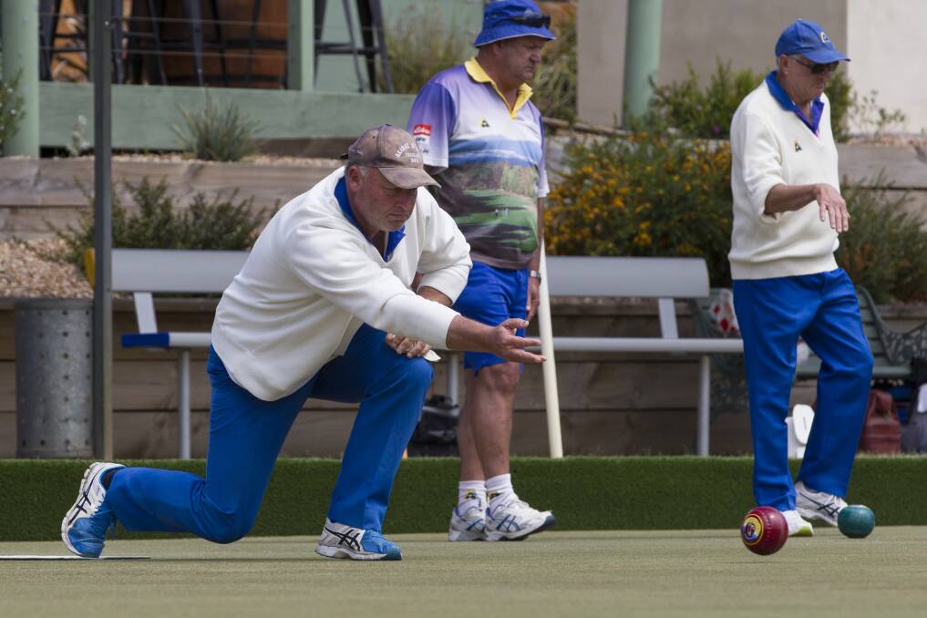 ROLL: Stawell's Andrew Sharp in action during a Grampians Bowls Division match.