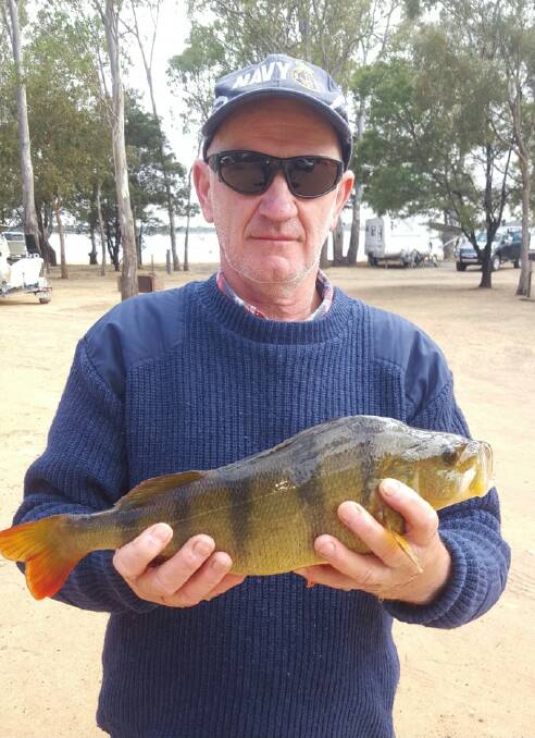 Stawell Angling Club member Tony Green, with a Fyans 42cm redfin.