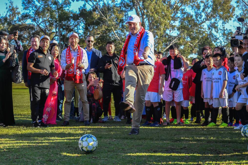 Scott Morrison has announced an expansion of a program aimed at encouraging high school students to take up sport. Picture: AAP