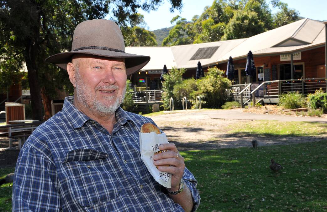 Stawell resident Ian Ripper was determined to support Halls Gap as things returned to normal following the fire threat.