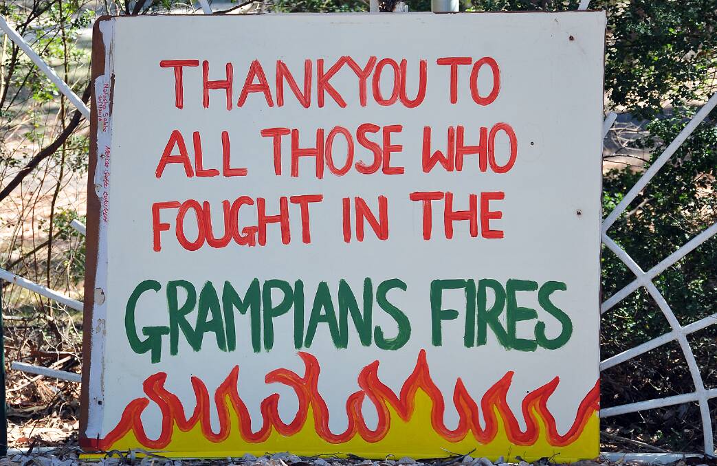 The mighty effort by those who worked tirelessly to defend the town of Halls Gap hasn't been lost on the tourists and residents that call the town home. Pictures: KERRI KINGSTON.