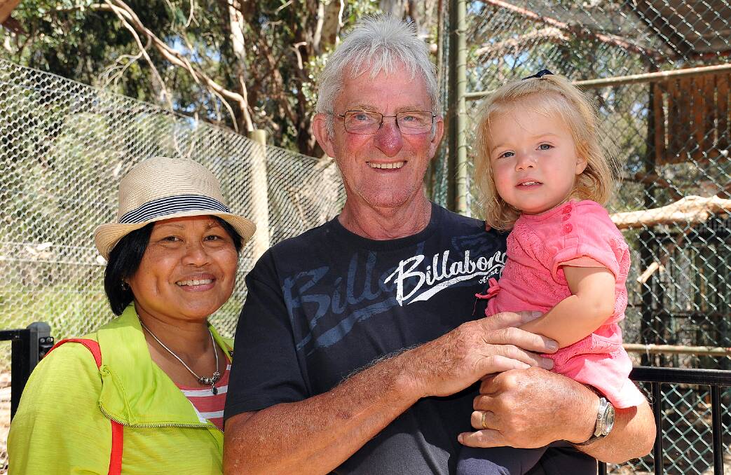 Ballarat's Ailyn and Bill Jones with 18 month old Maya Preston.