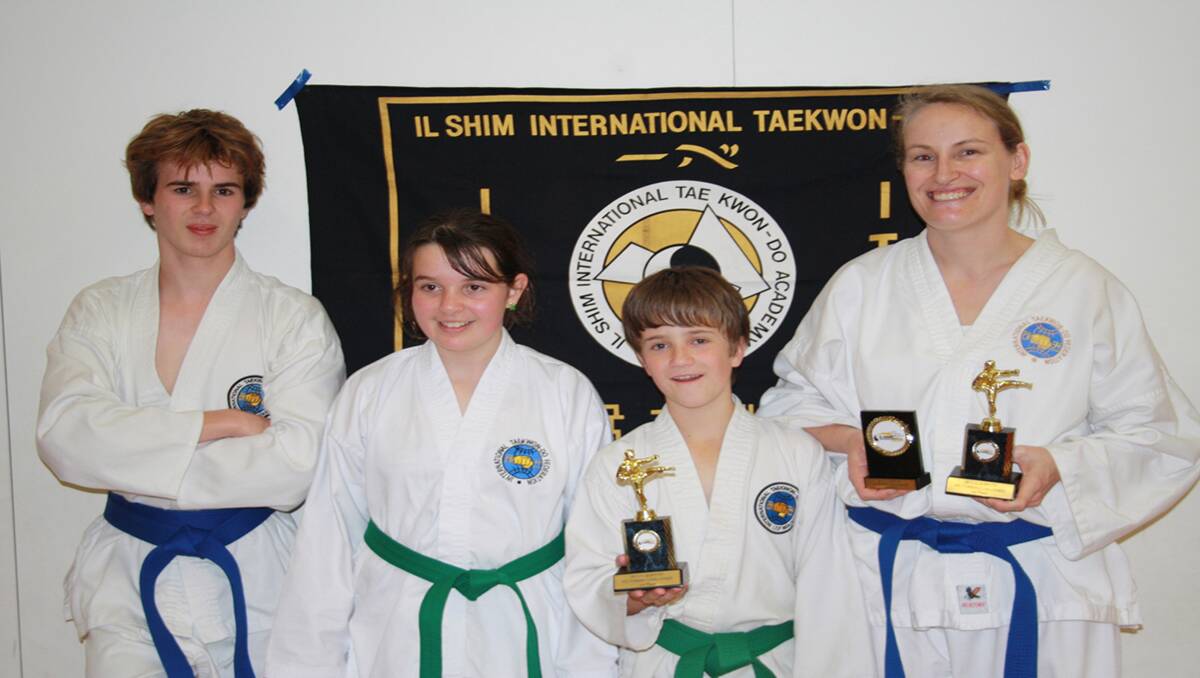 Members of the Stawell TaeKwon-Do Club who found success at the recent IL Shim International TaeKwon-Do Federation Victorian Challenge L-R Koedy Briggs, Bridie Linley, William Carter and Corinne Leahy. 
