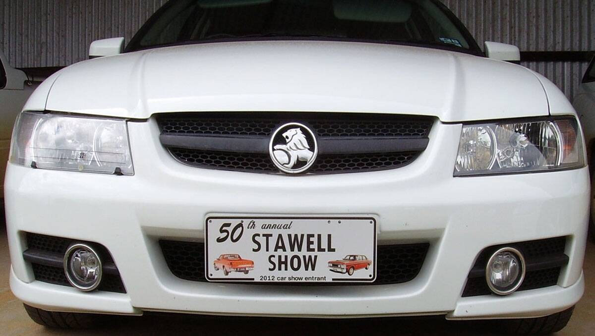 The vehicle number plate to recognise the 50th annual Stawell Show, to be presented to participants in the Beaut Ute competition.