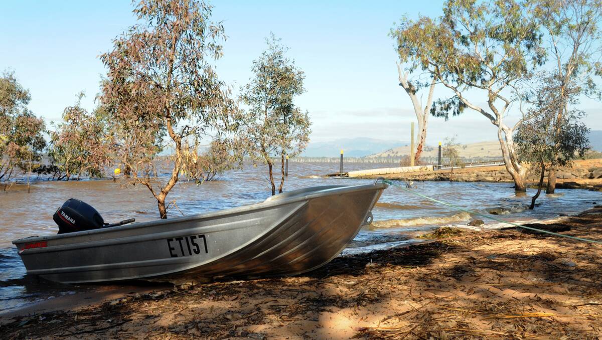 Lake Lonsdale will have $190,000 spent on constructing a small breakwater at the northern boat ramp and jetty which is highly susceptible to rough weather. Picture: KERRI KINGSTON 