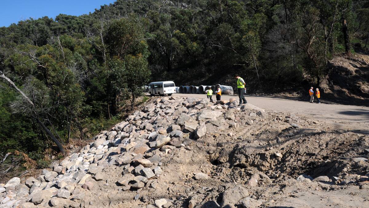 Landslips caused widespread damage throughout the Grampians. Works are now underway on restoring areas including Venus Baths.